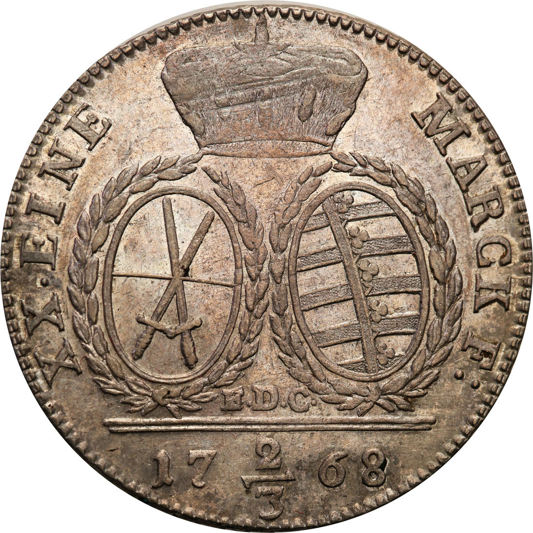 Niemcy, Saksonia. Fryderyk August III. Gulden (2/3 Talara) 1768 EDC, Drezno